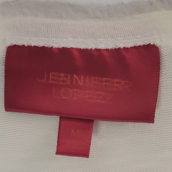 WOMENS JENNIFER LOPEZ IVORY LONG SLEEVE V NECK SWEATER - Picture 5 of 5